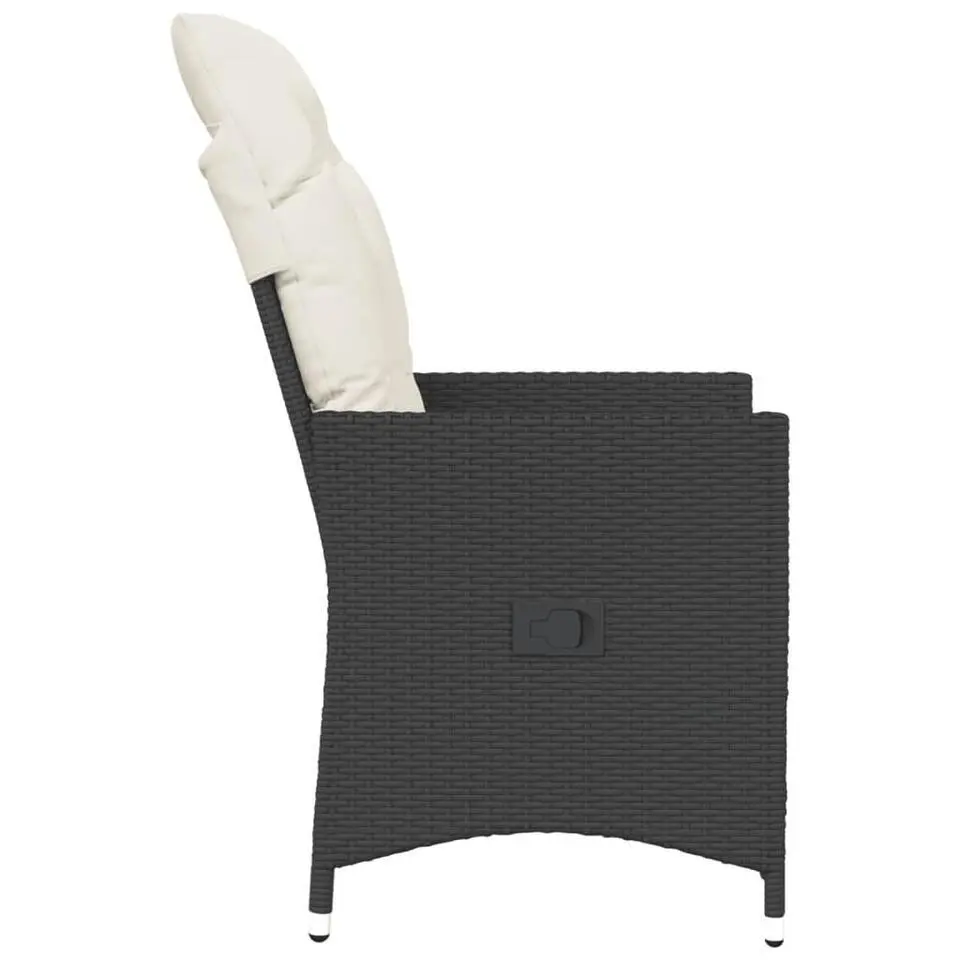 vidaXL - Tuinstoel - Zwart - Poly rattan - 2 stuks