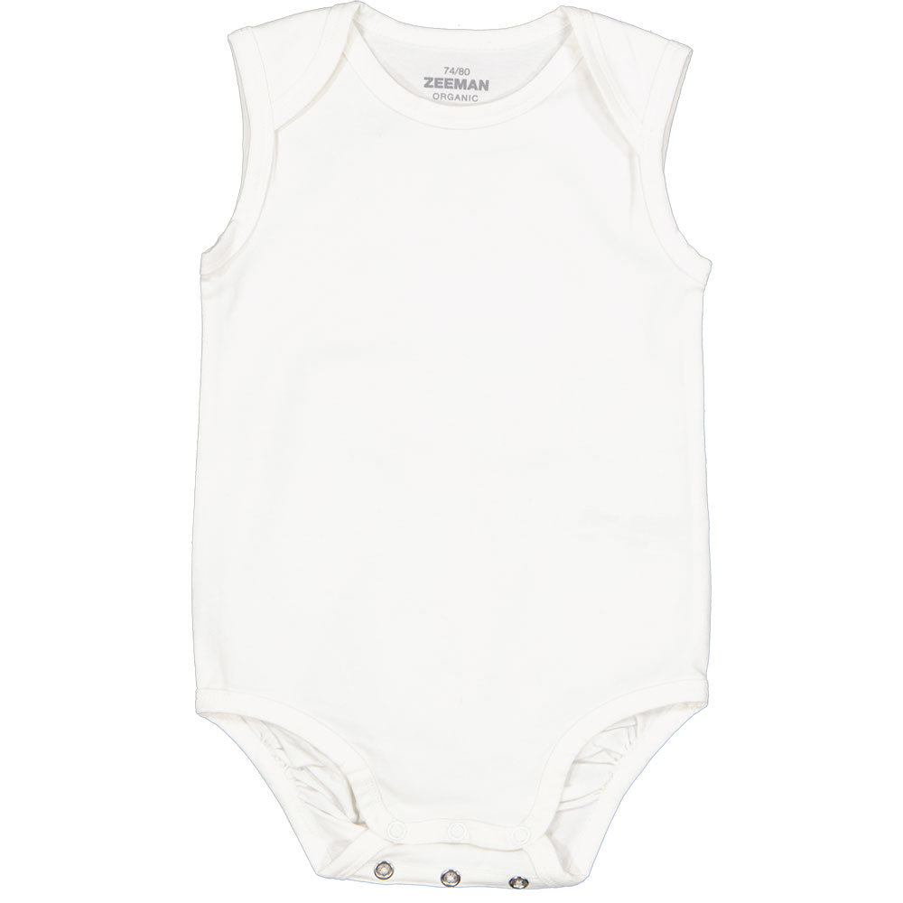 Baby romper Mouwloos Envelophals Wit kopen? Goed en goedkoop