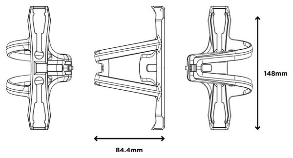 Porte-Bidon Réversible Restrap Side Release Bottle Cage Noir