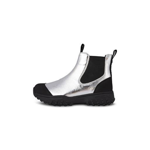 Woden Magda Metallic Waterproof Støvler, Silver, 38