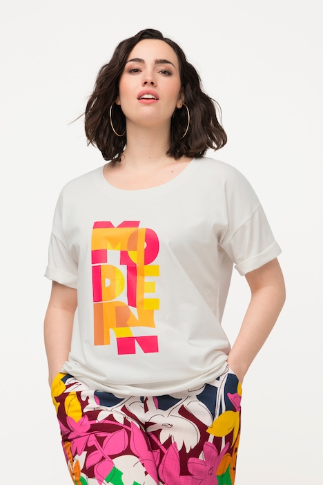 T-Shirt, Schriftmotiv, Regular, Rundhals, Halbarm