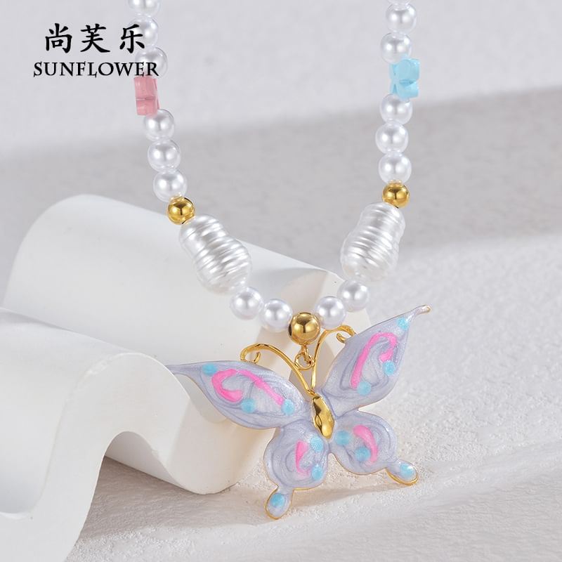Shangfleur - Ketting met imitatieparels