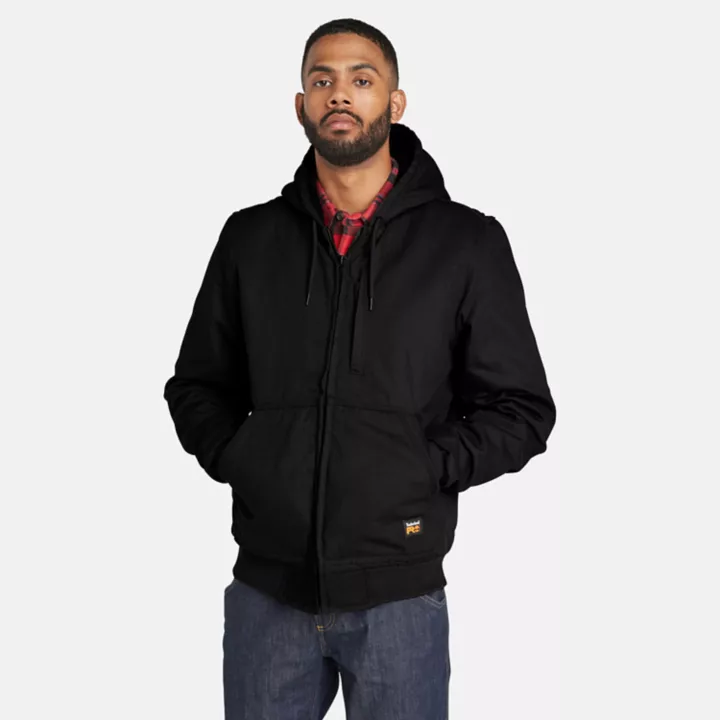 Veste en toile doublée de polaire Timberland PRO Gritman pour homme en noir