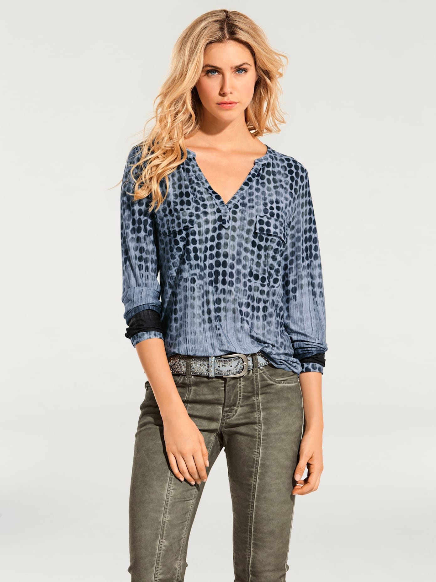 Chemisier léger motif à pois tendance