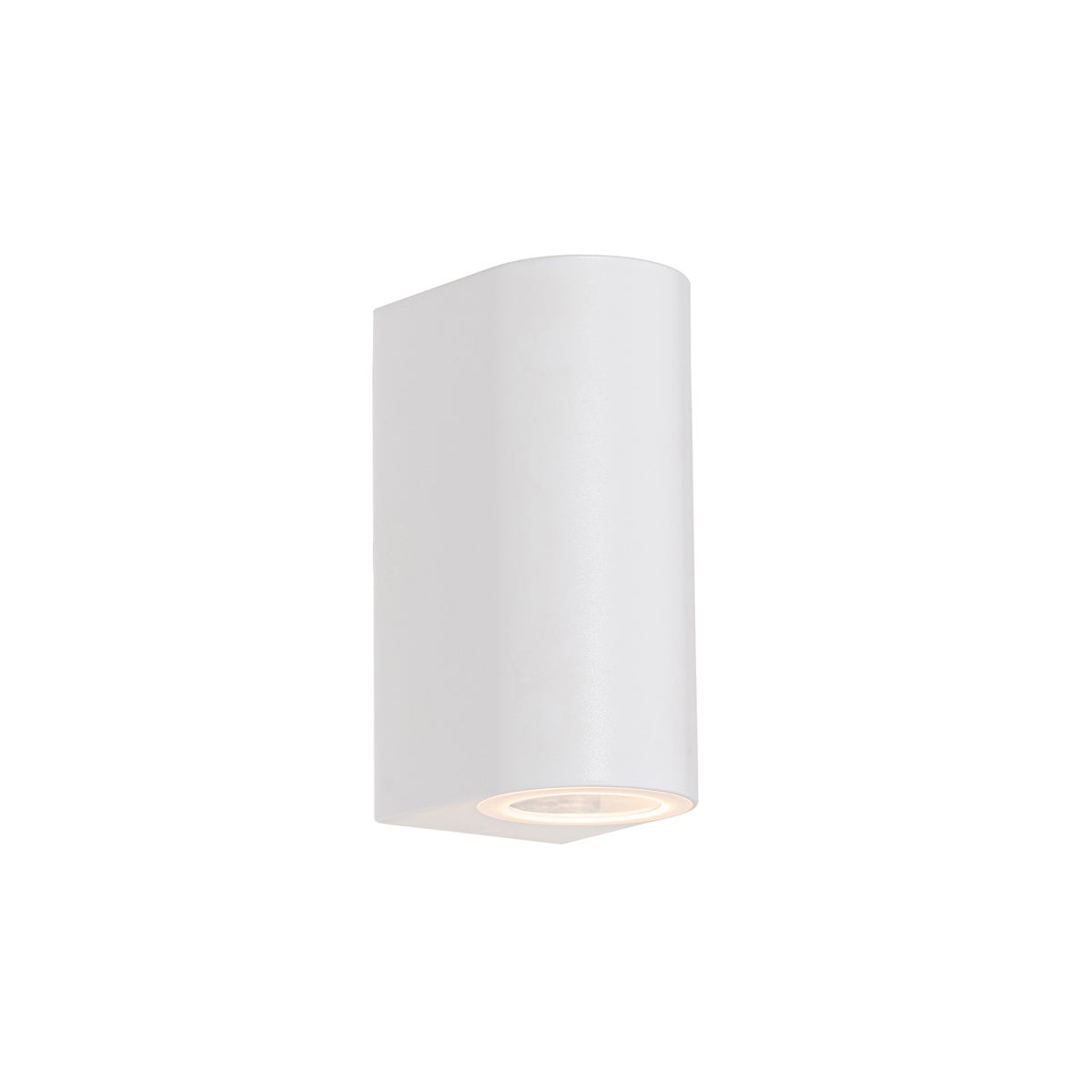 Moderne buitenwandlamp van wit kunststof, ovaal, 2-lichts – Baleno