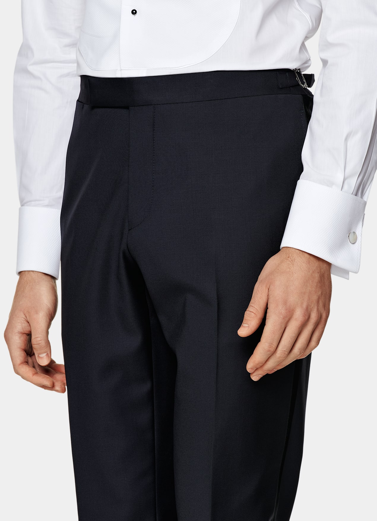 Pantalon de smoking Slim Leg Straight bleu marine