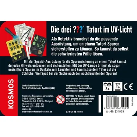 KOSMOS Die drei??? Tatort im UV-Licht
