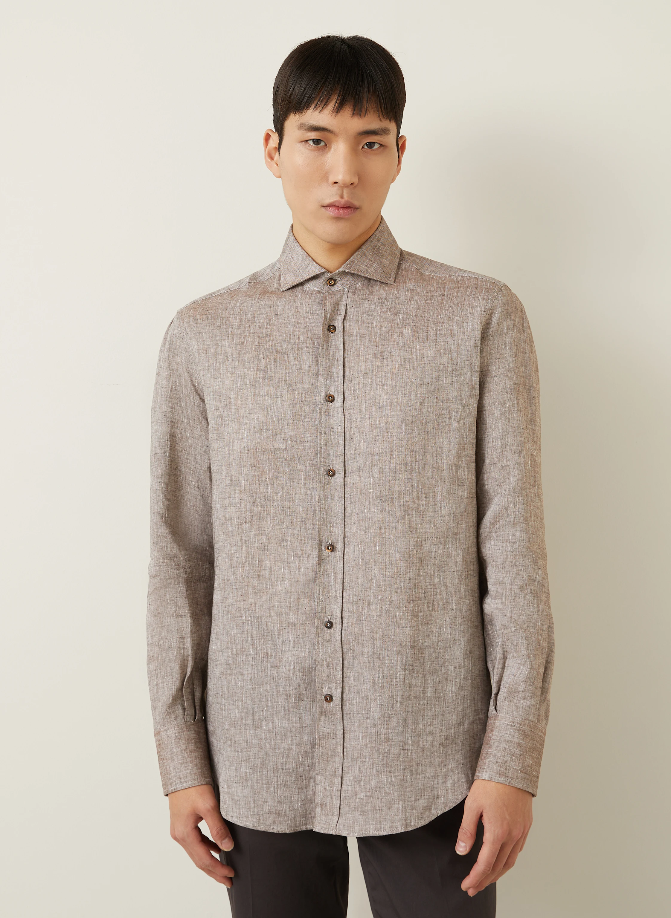 BRUNELLO CUCINELLI Leinenhemd Basic Fit