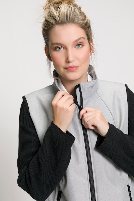 Softshell-Weste, Fleecefutter, Stehkragen