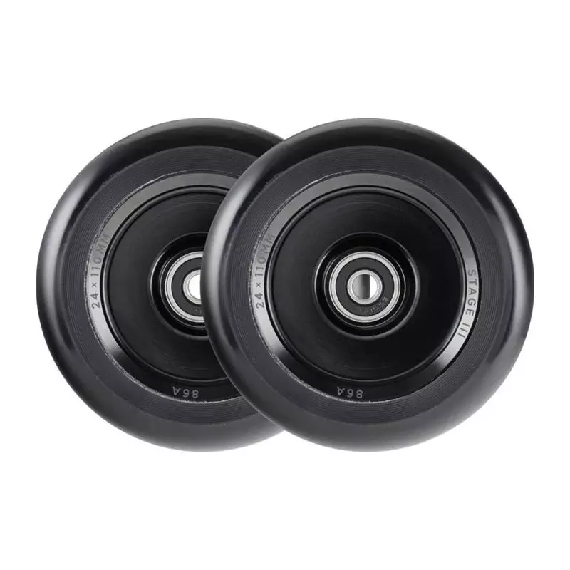 Paire de roues trottinette TILT Durare Fullcore Noir 110mm