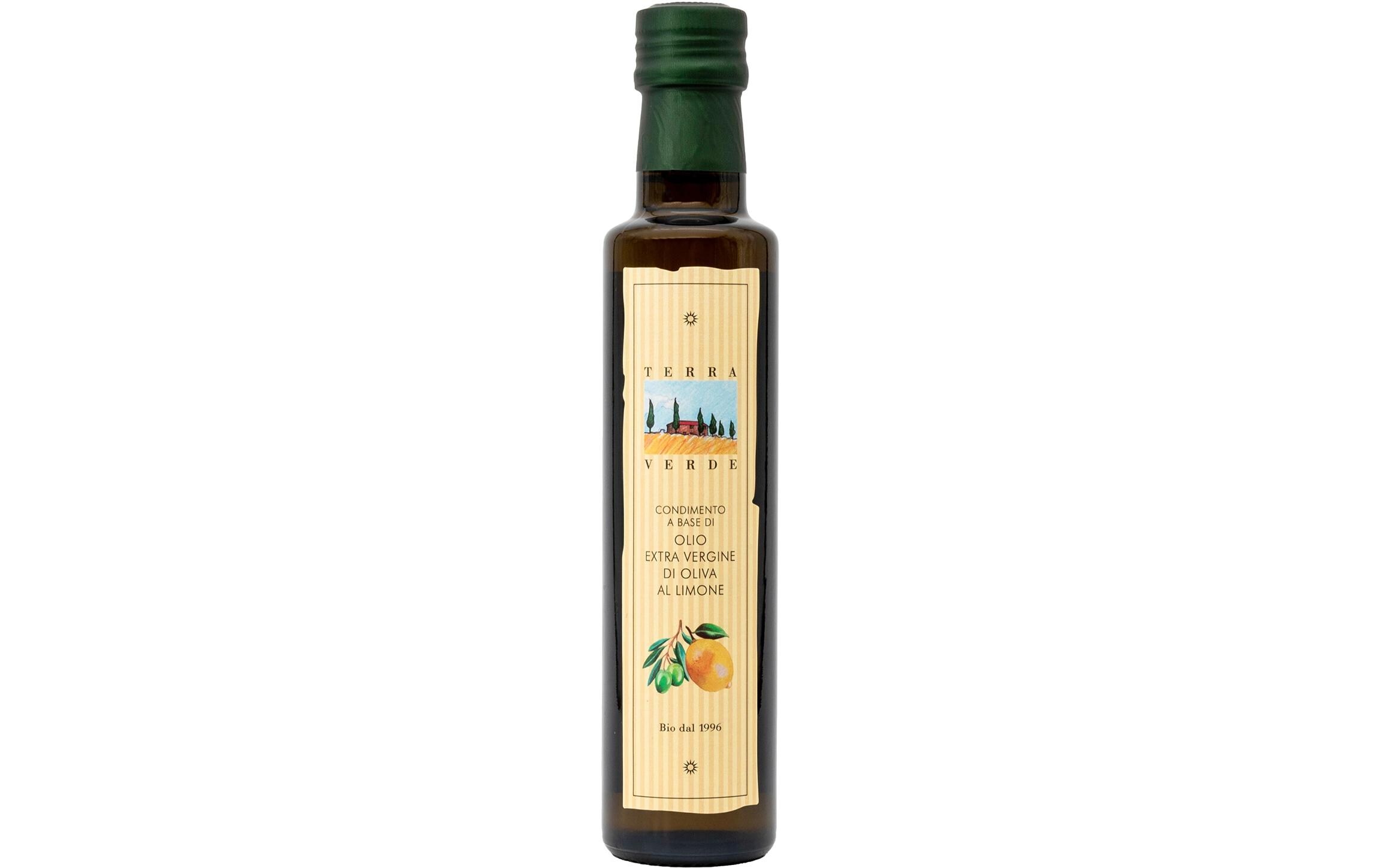Olivenöl Bio Olio al Limone 250 mlAromatisches Speiseöl aus Oliven und mit Zitronenssenz angereichert