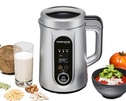 ROMMELSBACHER Veggie Drink & soupes SVD 1400 Cuisine, hacher, réduire en purée, 9 programmes, programme de nettoyage, récipient intérieur en acier inoxydable, capacité 1,3 l, cloche de purée, couteau : Bébé et Puériculture