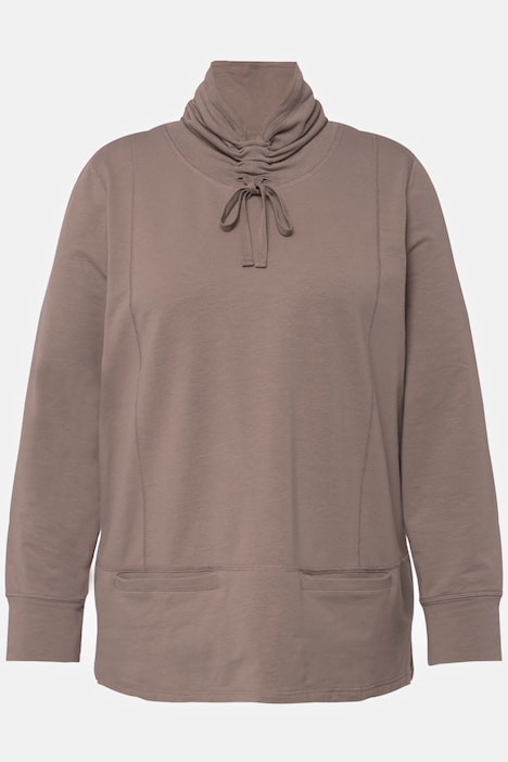 Sweatshirt, Stehkragen, Taschen, Langarm, Biobaumwolle