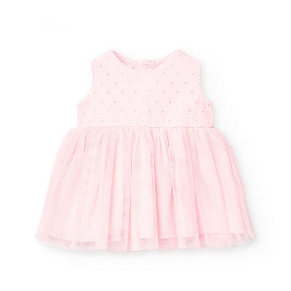 Boboli Vestido Batiste Embroidered Rose 6 Meses