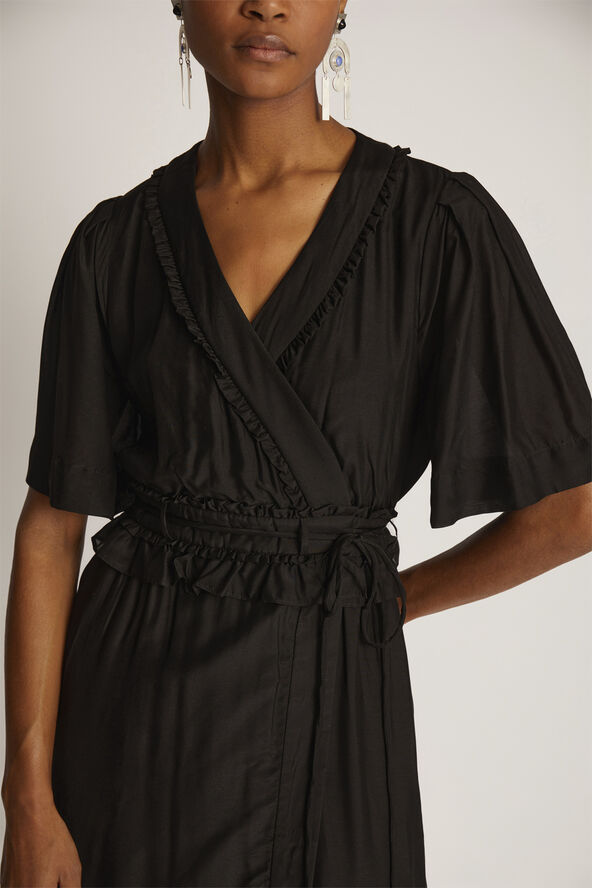 MUNTHE TIFFA Silk Blend Dress Black