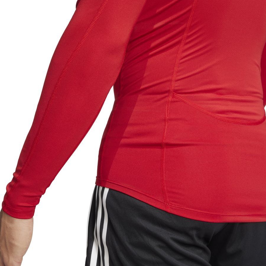 adidas Baselayer Techfit - Rouge Manches Longues
