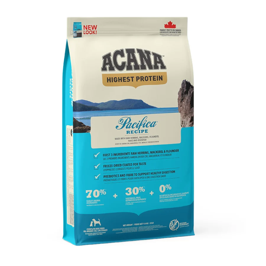 11,4 kg de ração para cães Acana Pacifica