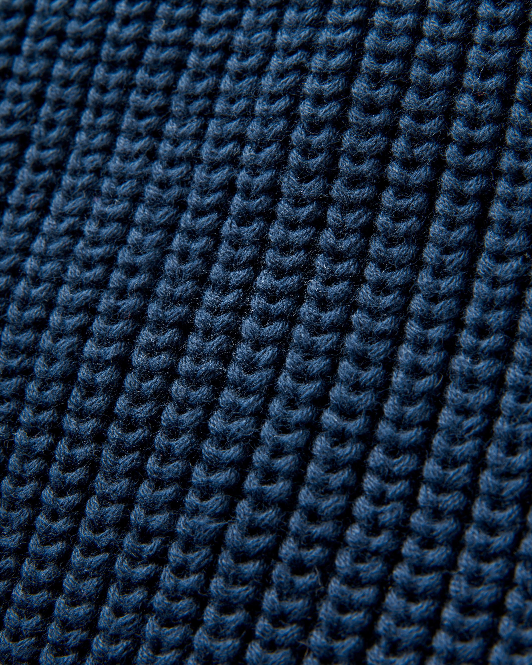 Henri Lloyd Golant Qtr Zip Ribbed Knit Navy Blue