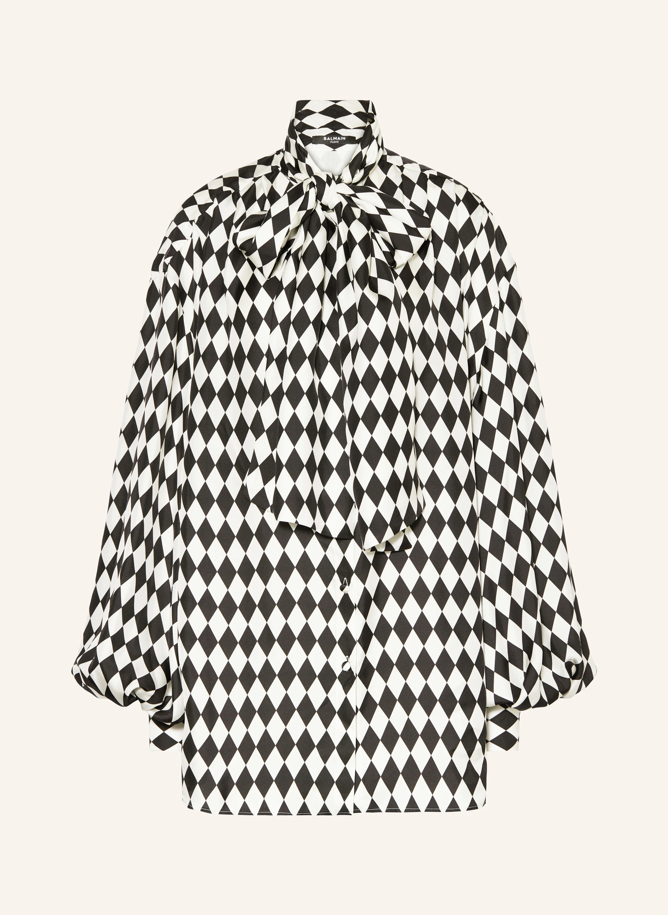 BALMAIN Seidenbluse mit Schluppe