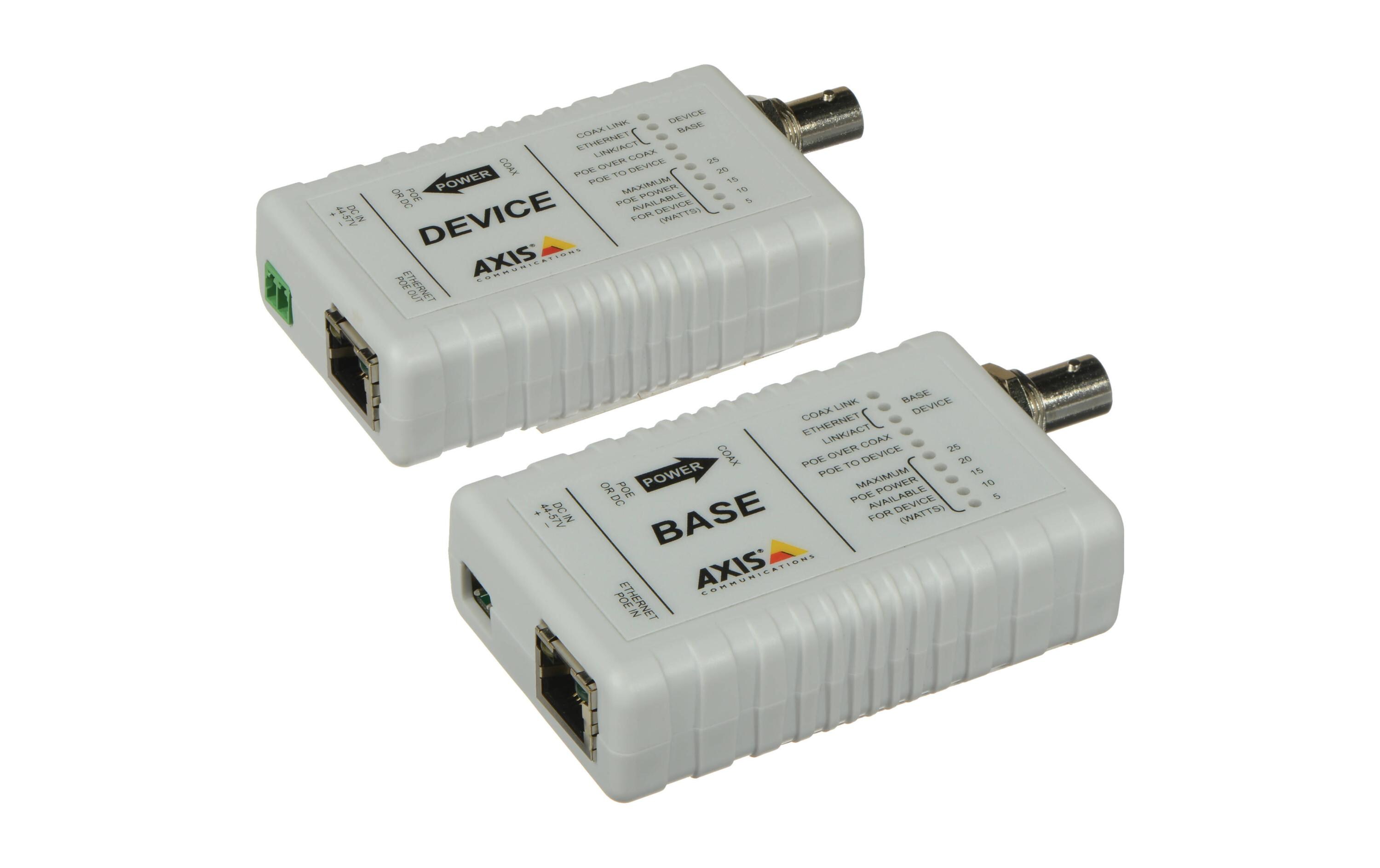 PoE+ Converter T8640 PoE+ over Coax Base und Device Modul<br>Ethernet über Koaxialkabel