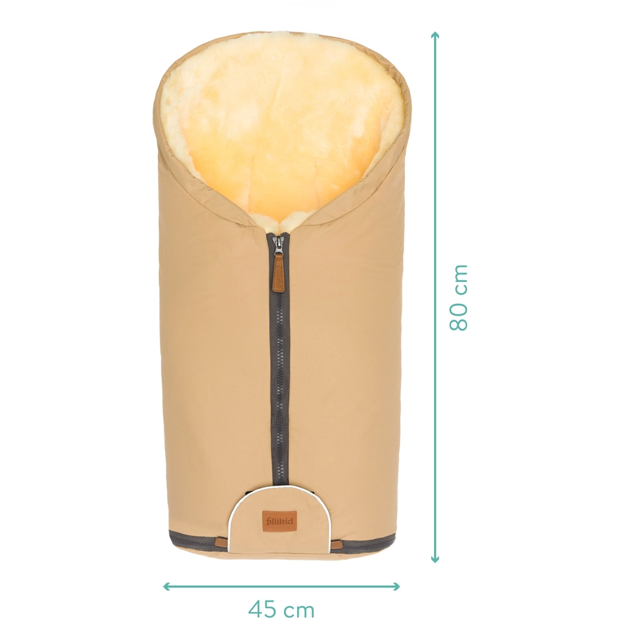 fillikid Winterfußsack Pamir Gr. 0 Echtfell Cappuccino