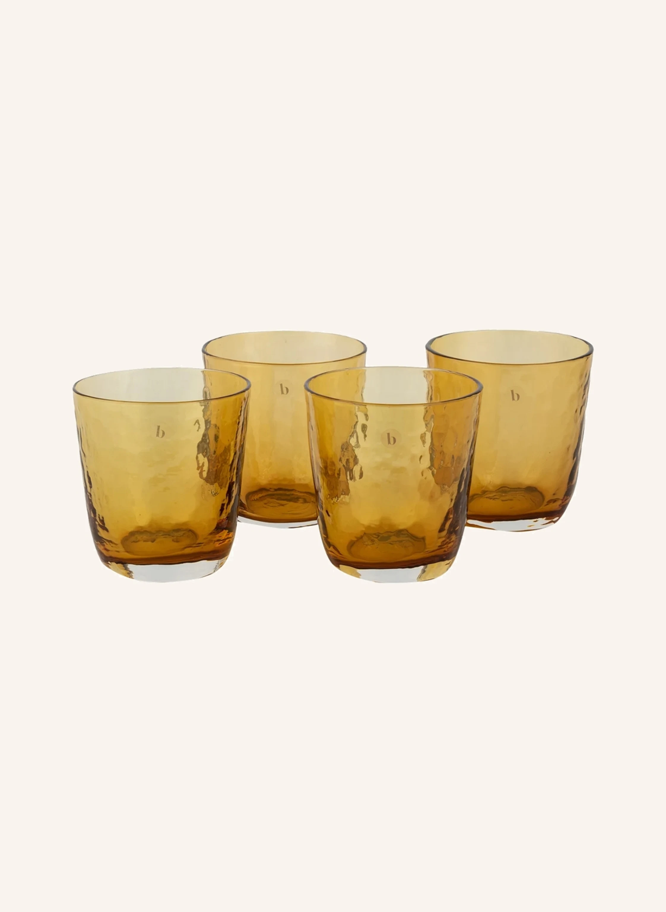 BROSTE COPENHAGEN 4er-Set Trinkgläser HAMMERED