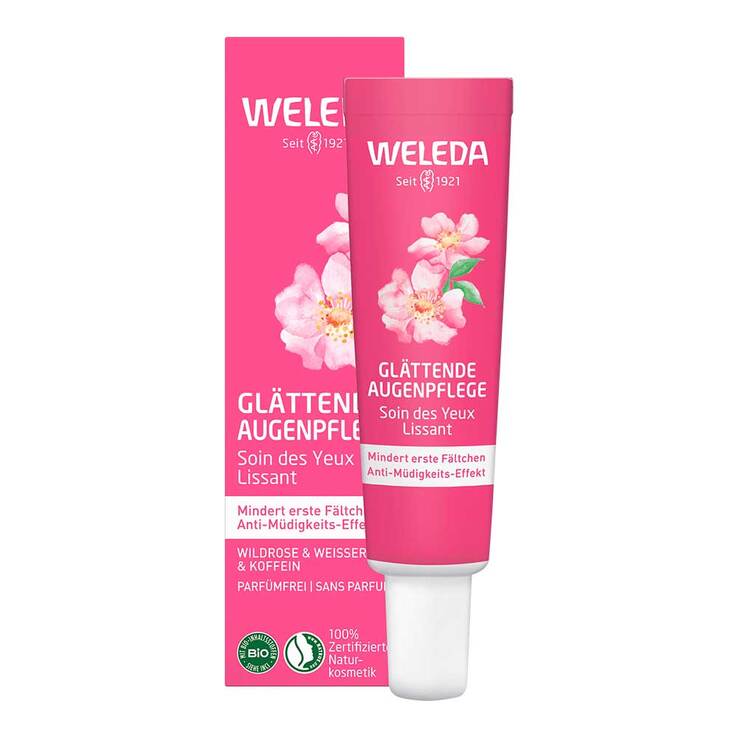 Weleda glättende Augenpflege Wildrose & weißer Tee, 12 ml