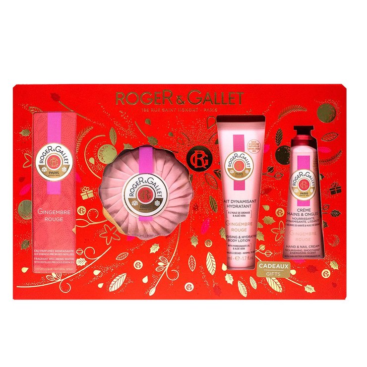 Coffret Noël 2021 Gingembre rouge eau parfumée 30ml + lait offert