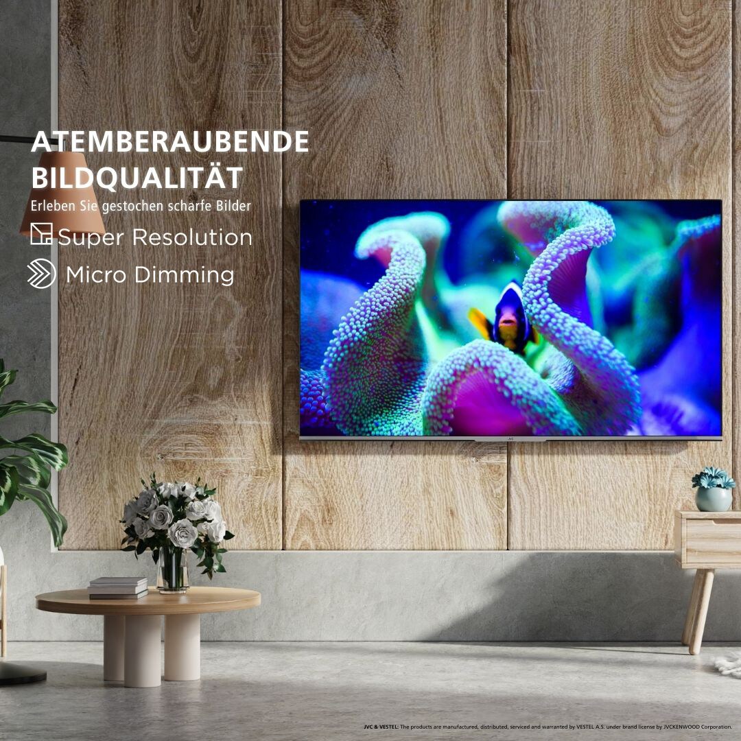 JVC LT-32VAF3355 32 Zoll Fernseher Android TV (Full HD Smart TV, HDR, Triple-Tuner, Google Play Store)