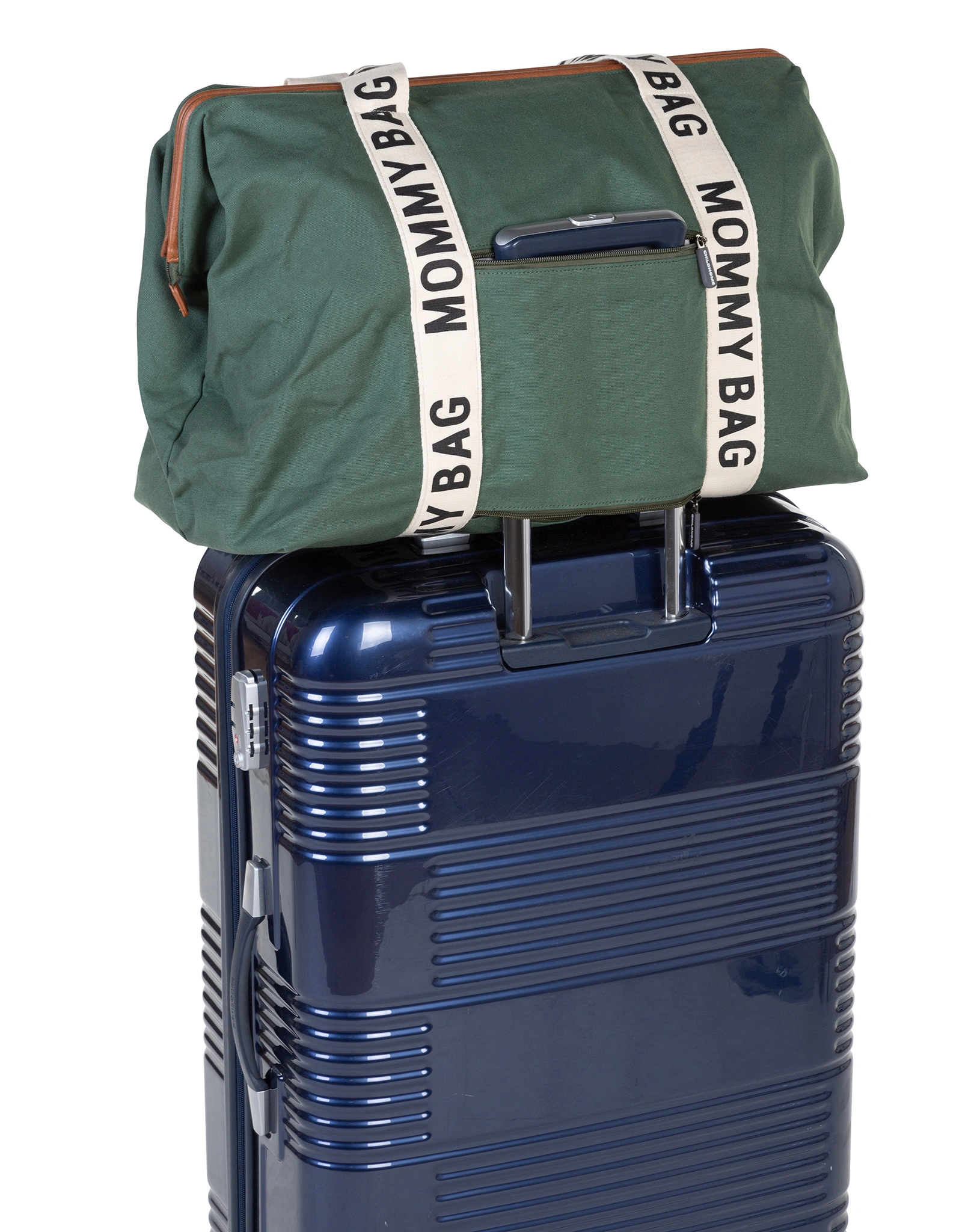 Canvas-Wickeltasche MOMMY BAG SIG (55x35x40) in green