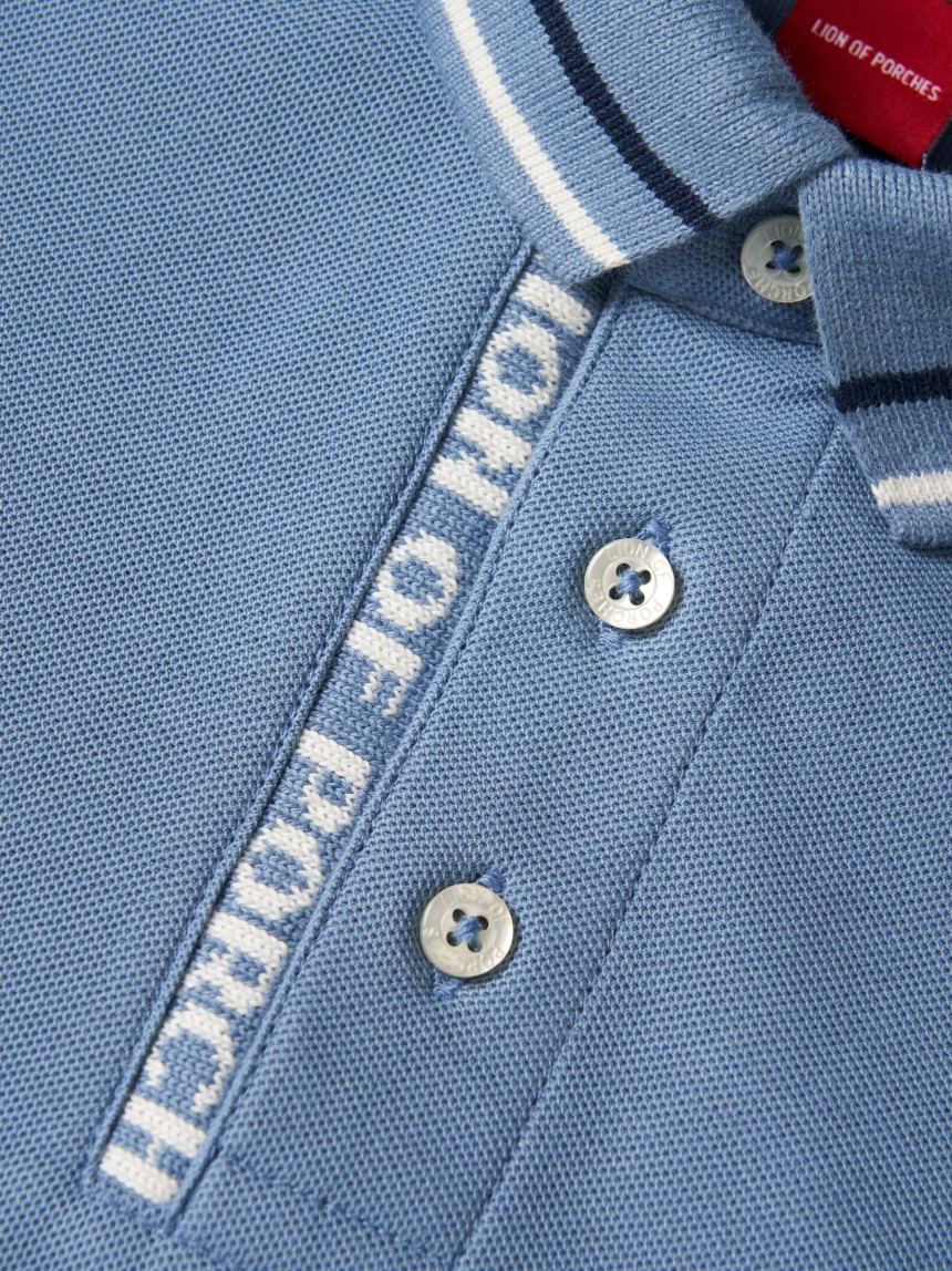 Polo de manga comprida em algodão
