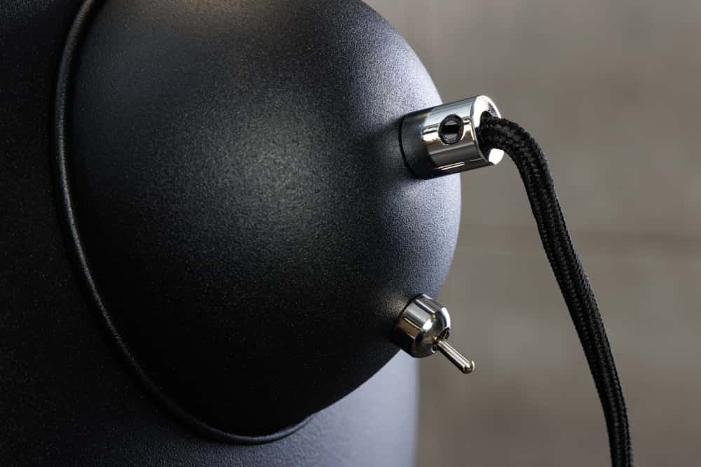 Stehlampe BIG STUDIO 170cm schwarz Blattsilber-Optik Industrial Design