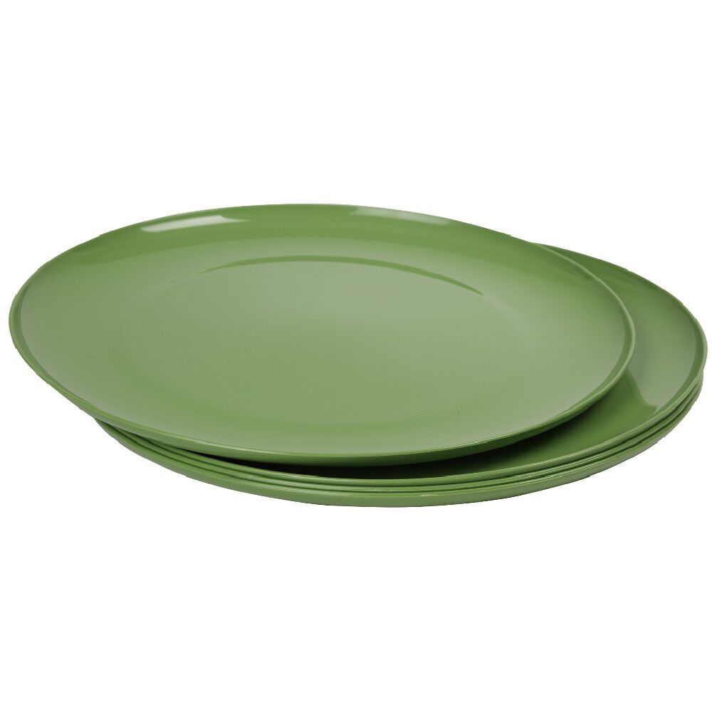 Assiette en plastique couleur unie x 4