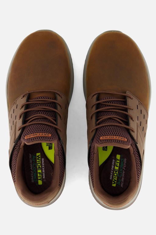 Skechers Delson 3.0 Ezra Sneakers bruin Leer