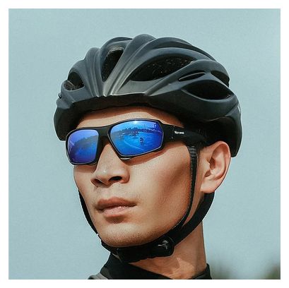 Lunettes de soleil polarisées anti-UV et anti-vent - noir