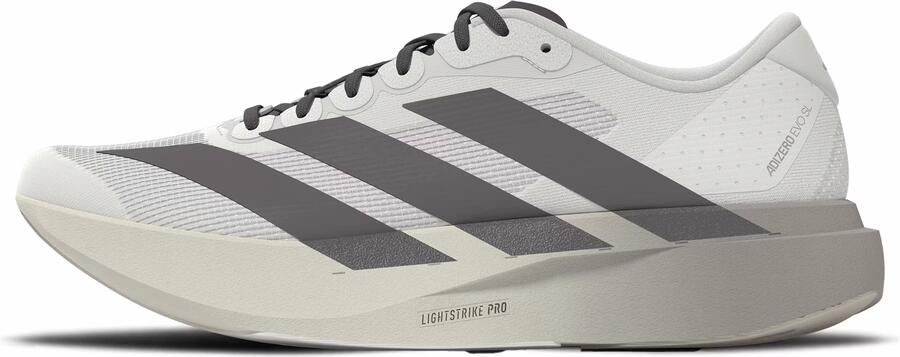 Adidas Performance Adizero Evo hardloopschoenen ecru grijs
