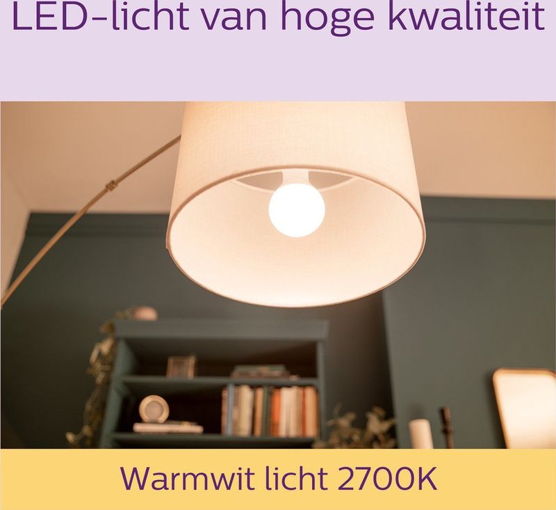 Philips - A60 - Led Lampen - Warm Wit Licht - E27 - 6 Stuks