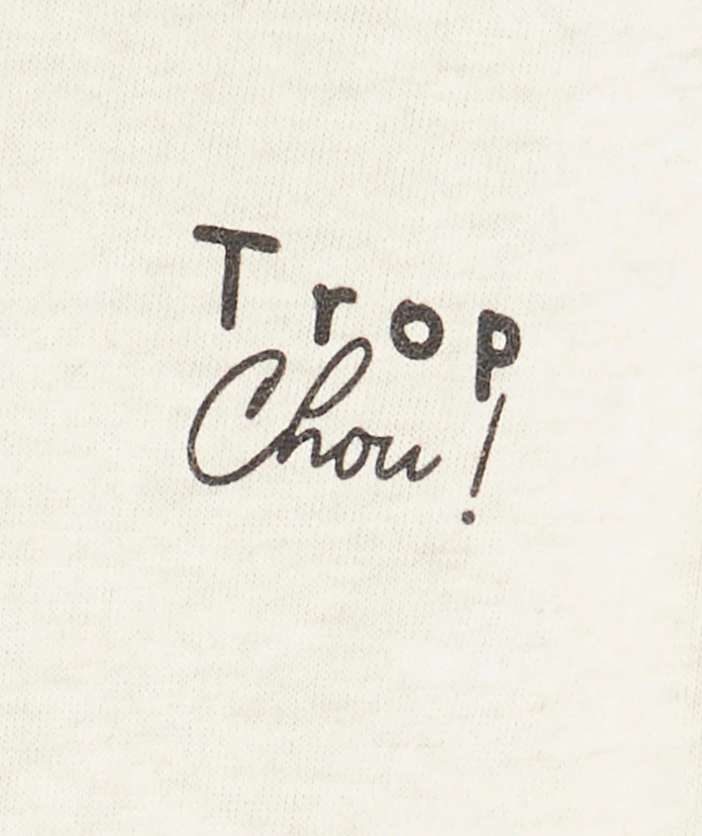 SOUS-PULL BÉBÉ GARÇON EN COTON BIO GRIS CHINÉ ET MESSAGE