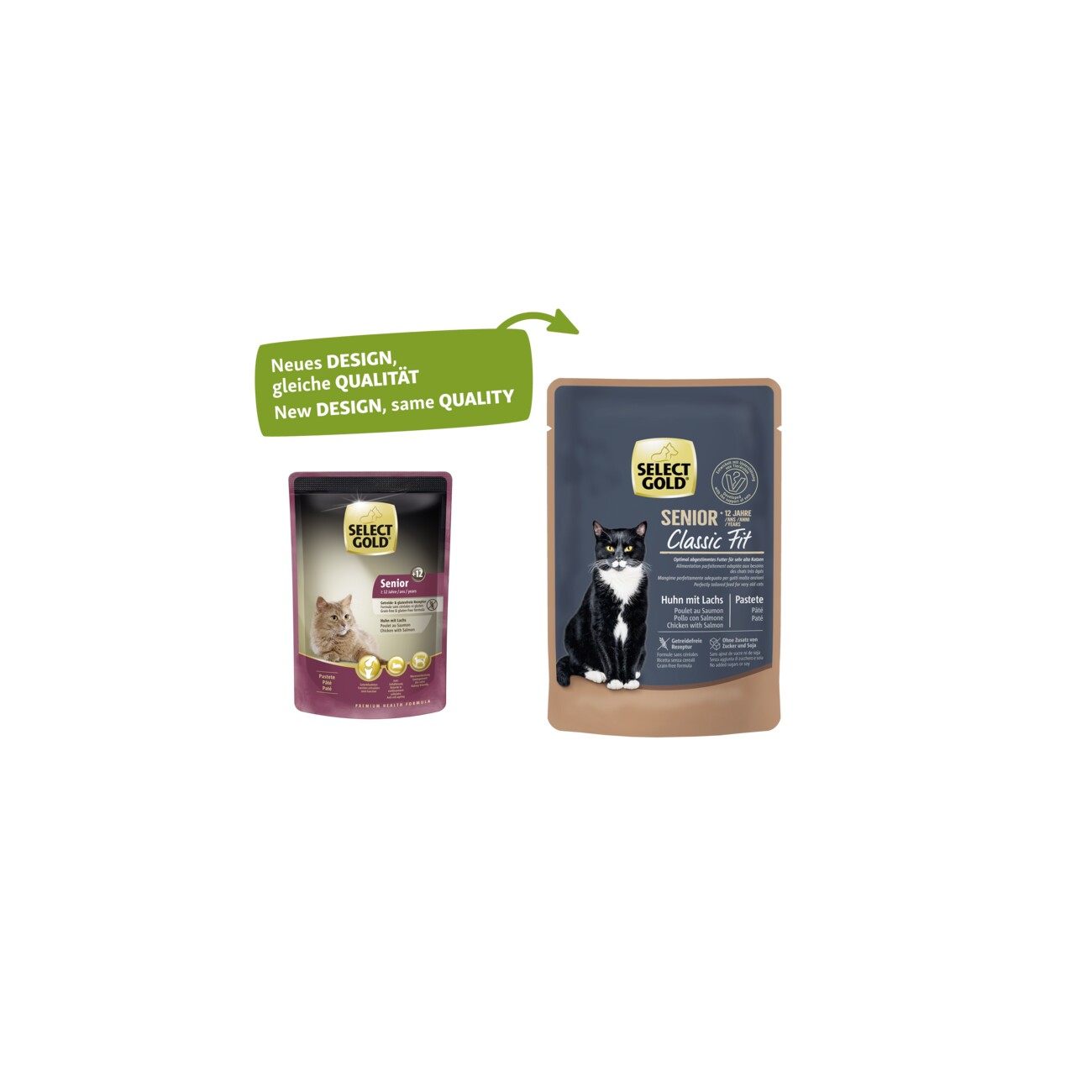 SELECT GOLD Senior +12 Huhn mit Lachs 12x85 g