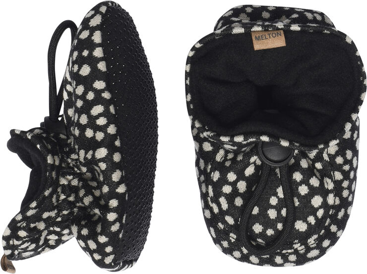 Melton Textile slippers with spots Hvid