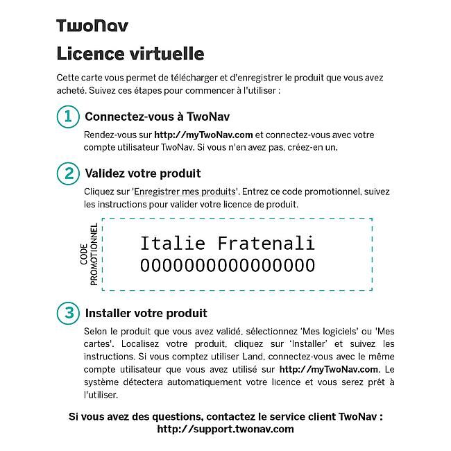 TWONAV - CARTOGRAPHIETWONAV ITALIE FRATERNALI