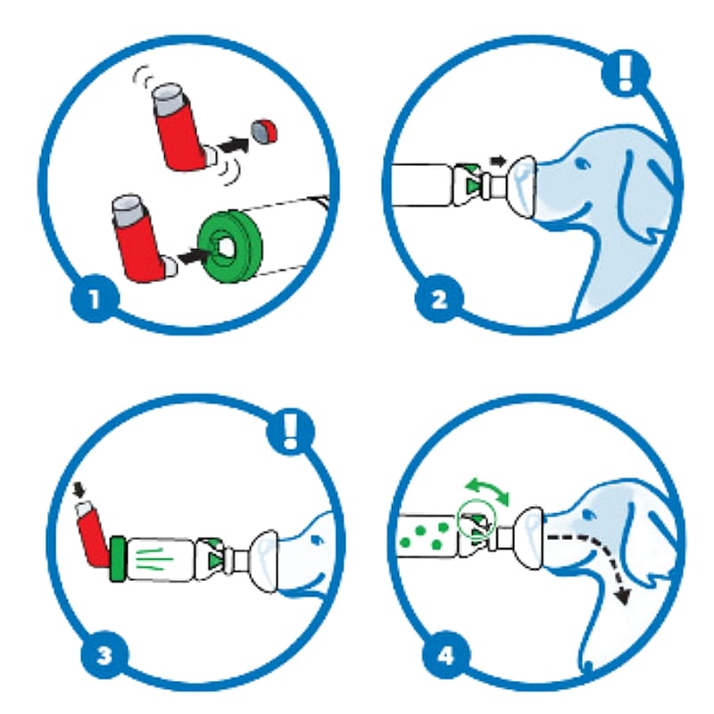 AeroDawg Inhalatiesysteem Pufjes Hond | Klein | 12744