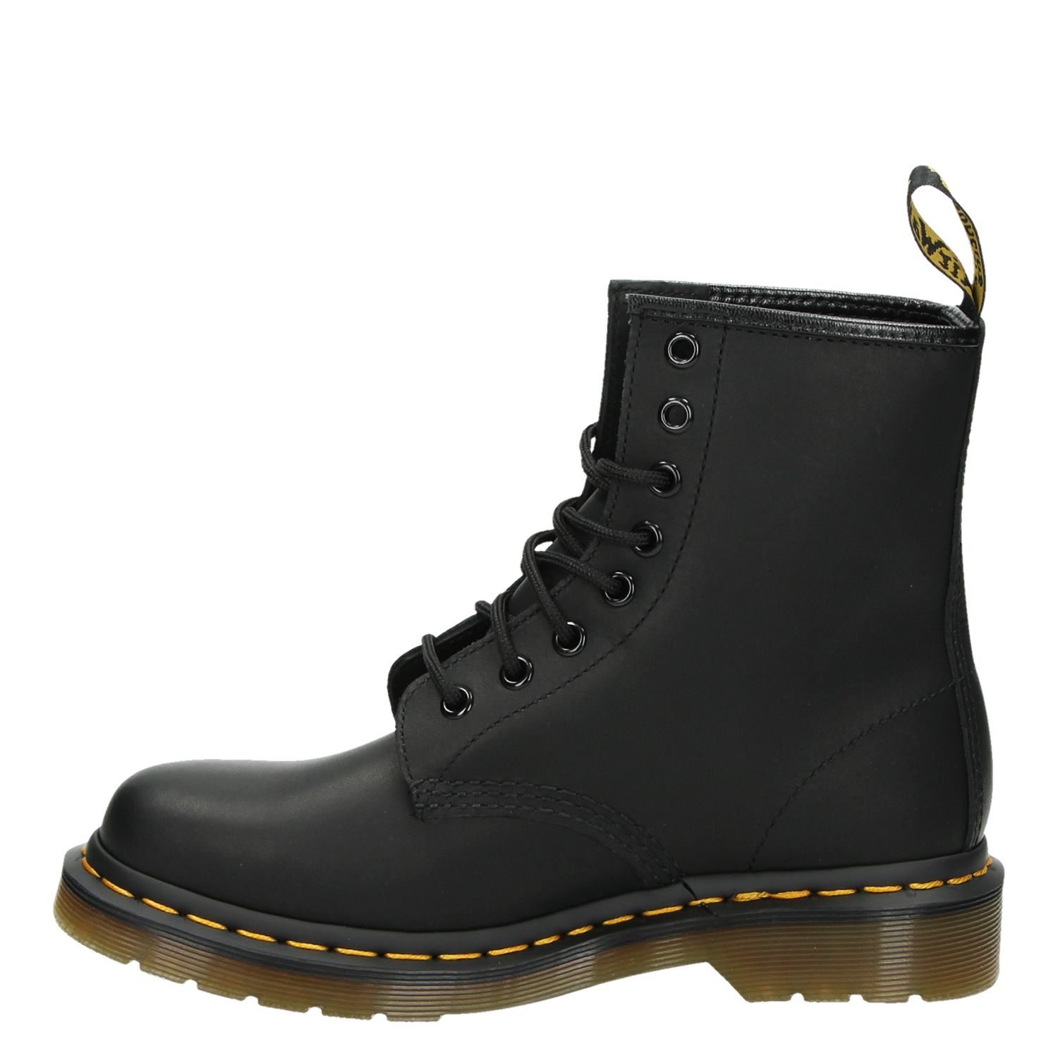 Dr. Martens 1460 Greasy dames veterboot Dr. Martens Zwart