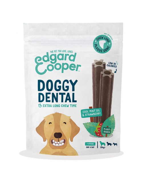 Edgard&Cooper Doggy Dental Aardbei&Munt - Hondensnacks
