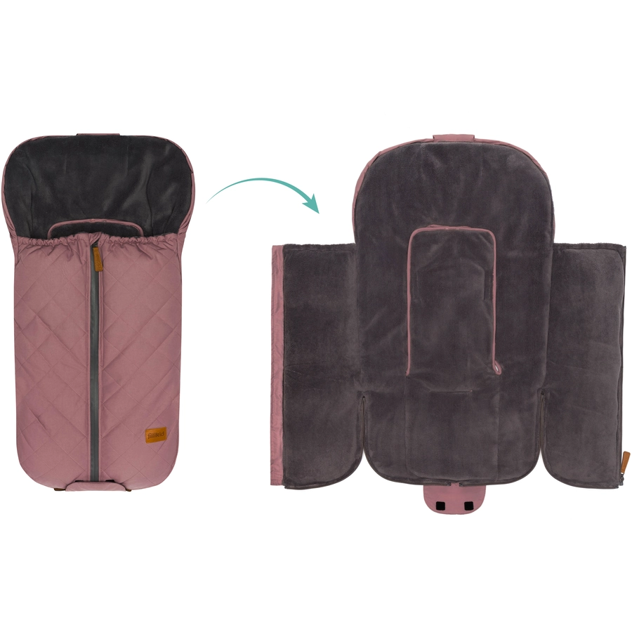 fillikid Winterfußsack Nevado für Babyschale Altrosa