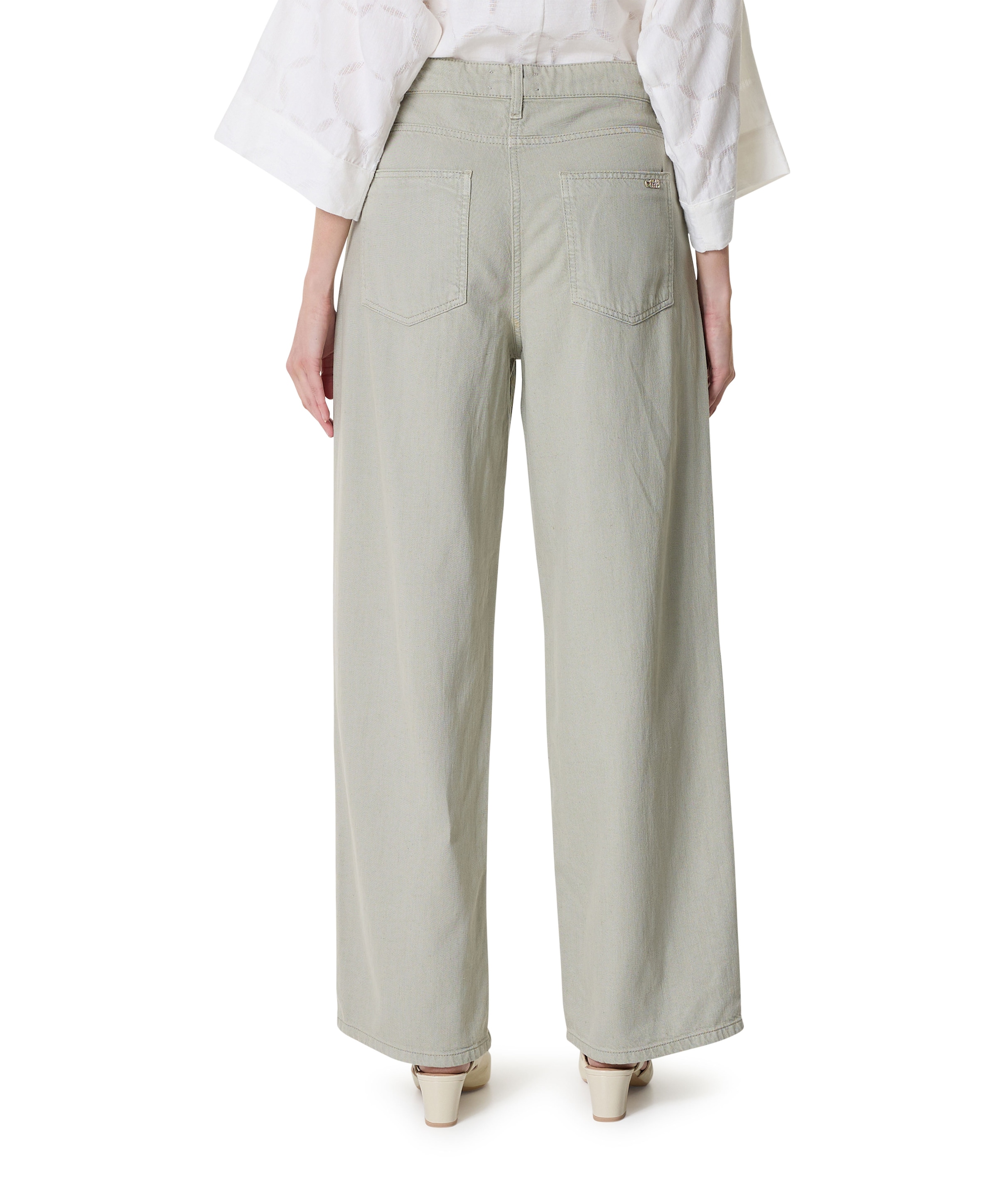 Cambio Baggy dames jeans groen