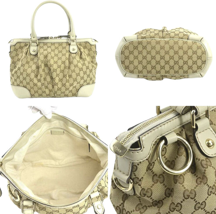 Gucci Vintage Gucci Handbag Beige