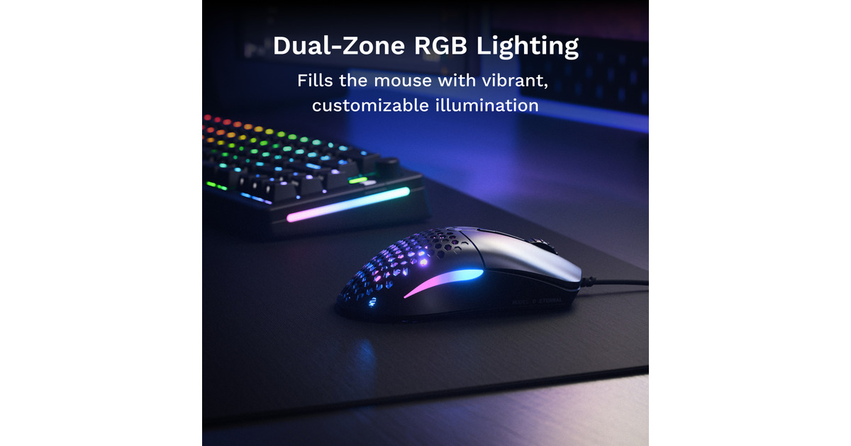 GloriousModel O Eternal gaming muis  (Zwart, 100 - 12.000 DPI, RGB)