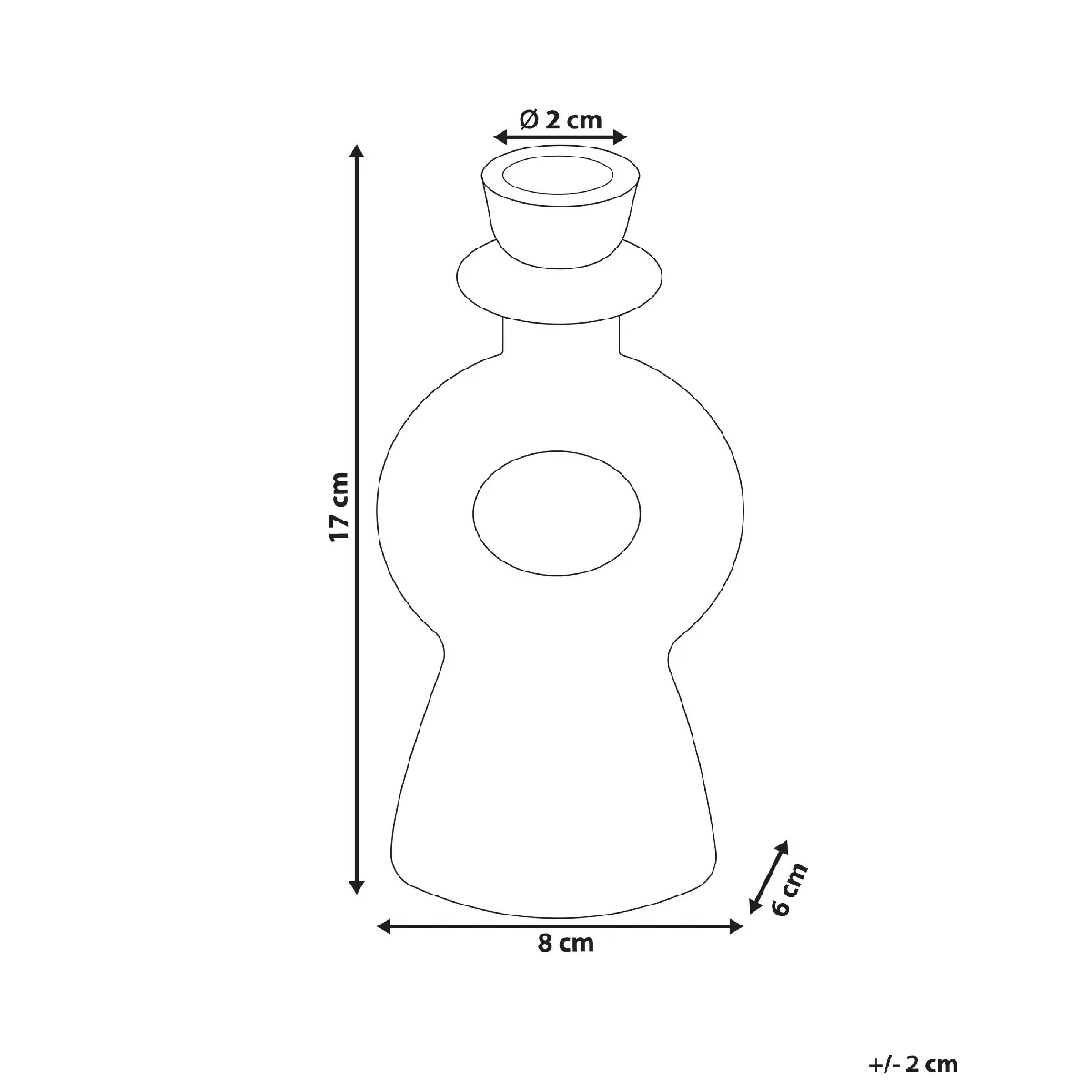 Beliani Bougeoir SPARTA - Blanc Cassé