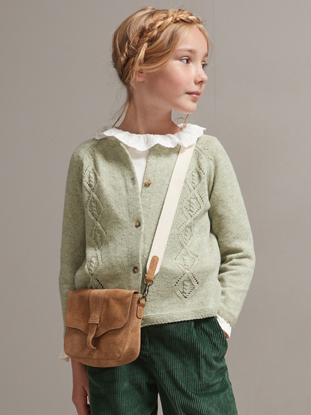 Besace suédée Fille en cuir